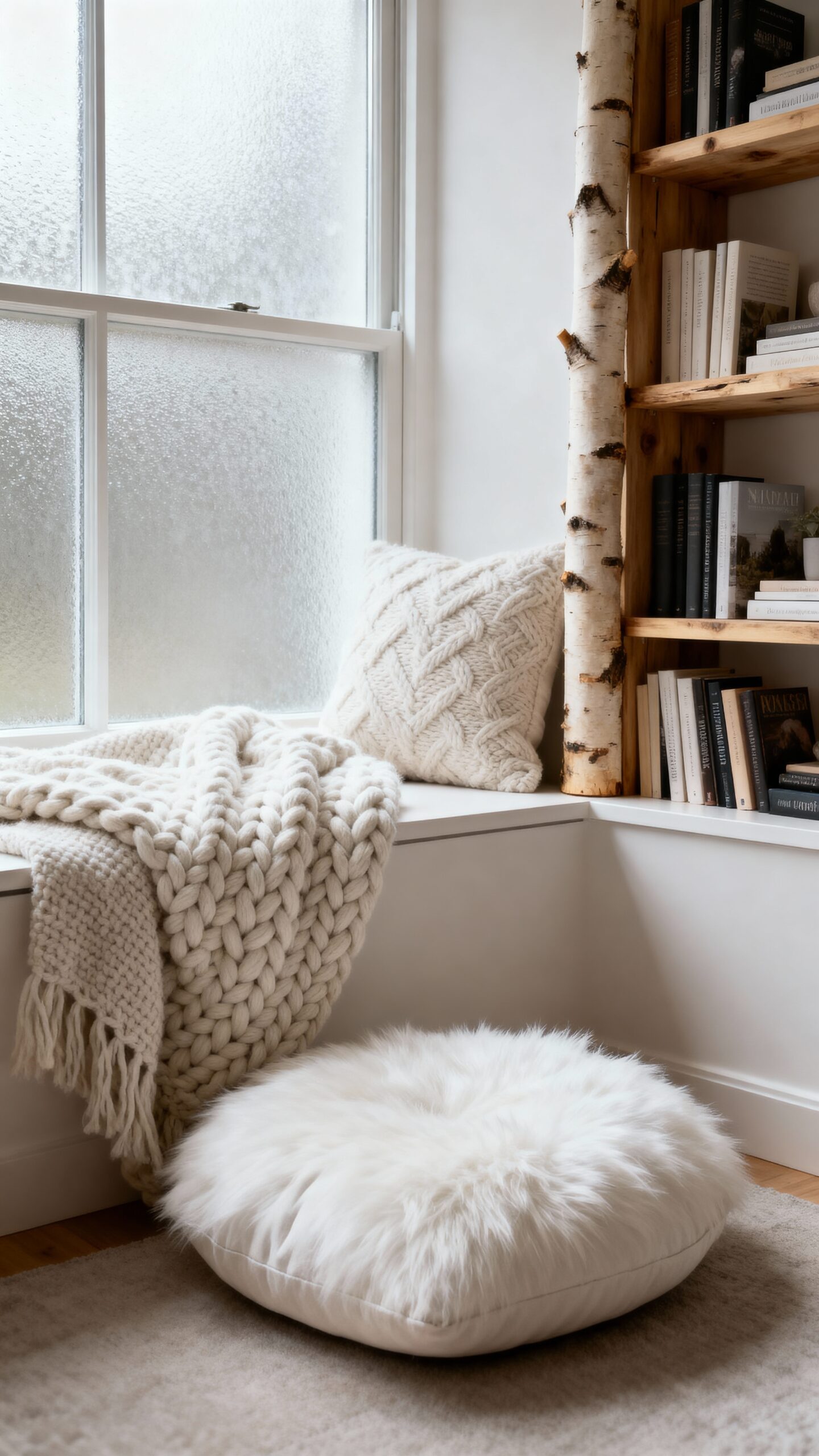cozy neutral toned reading retreats