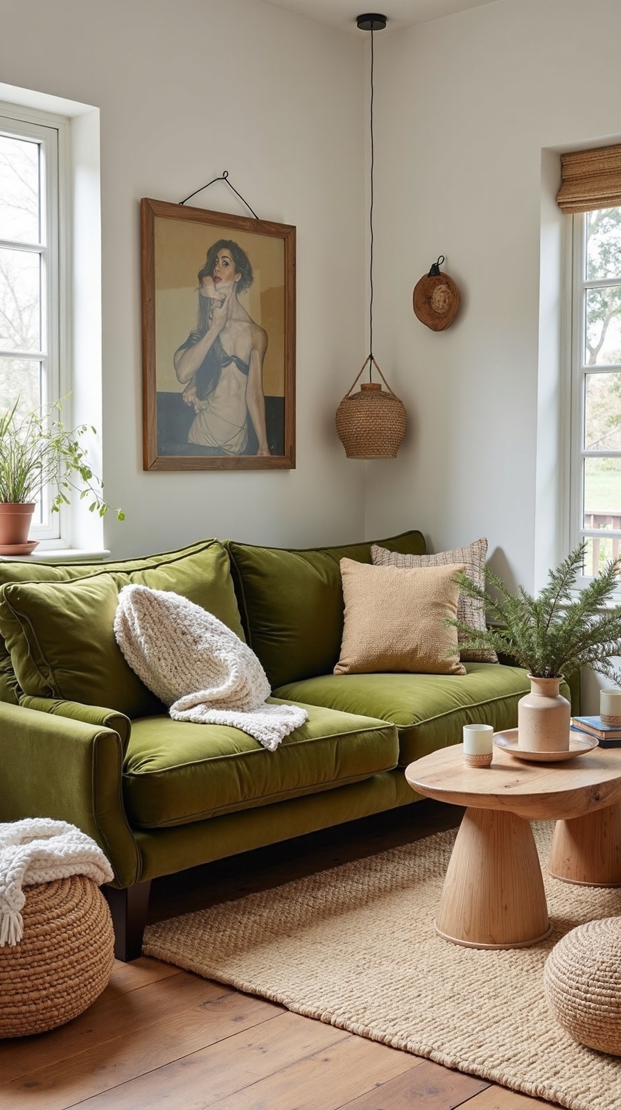 cozy organic living room textures