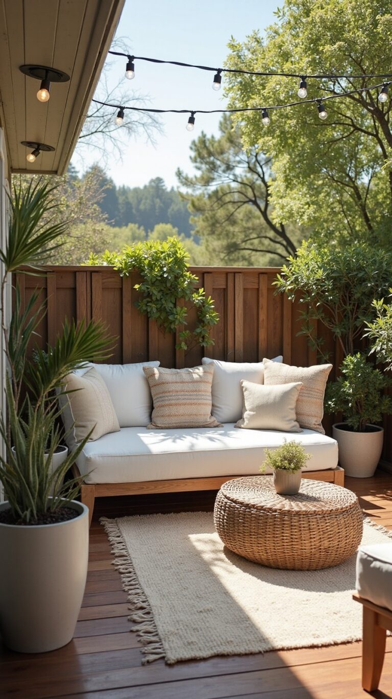 cozy outdoor daybed relaxation