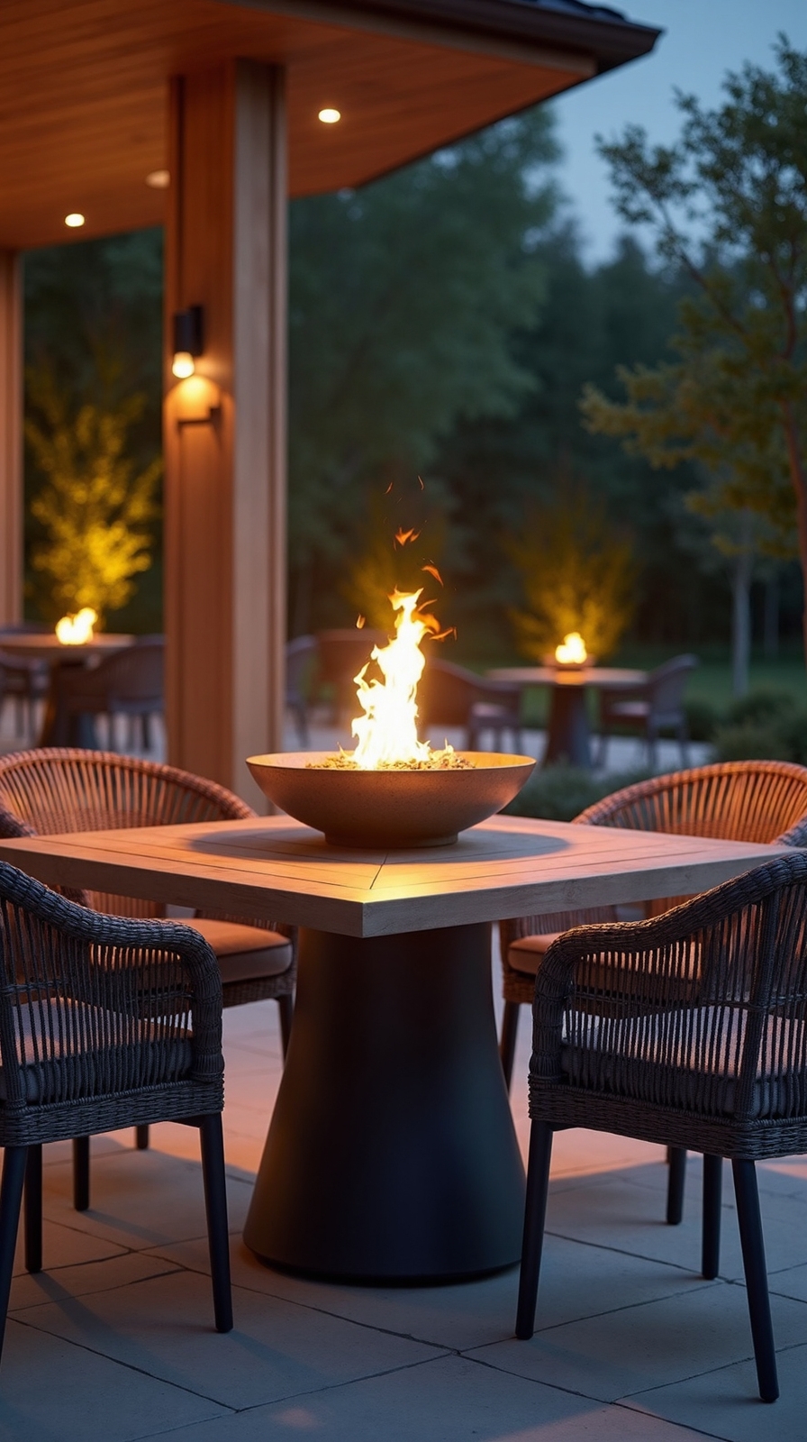 cozy outdoor dining ambiance enhancement