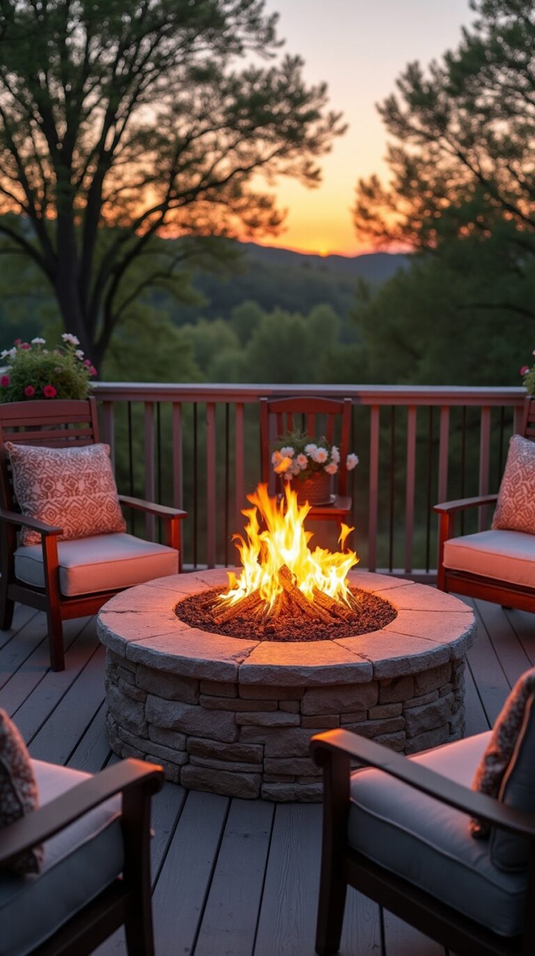 cozy outdoor fire pit nights