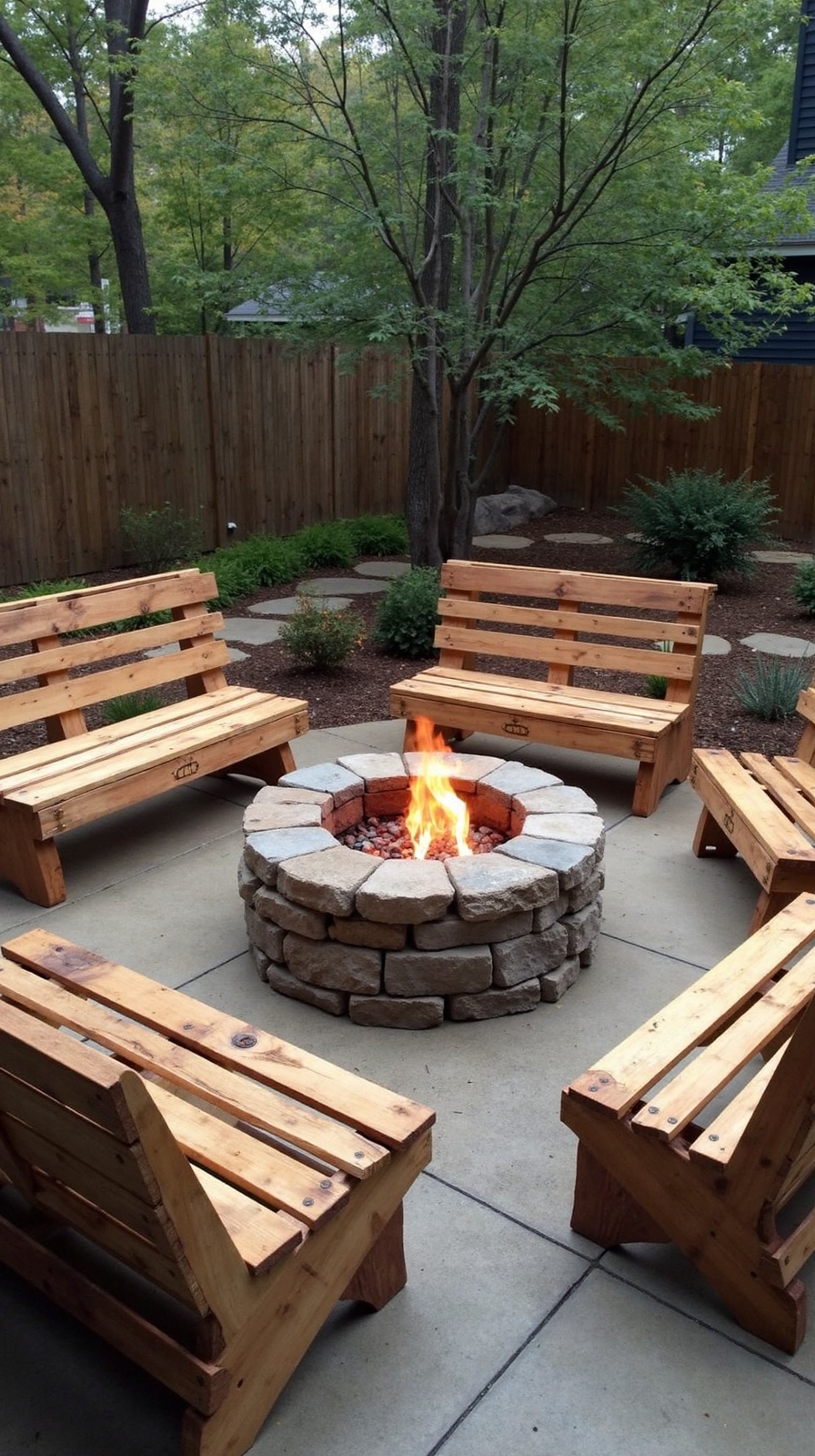 cozy outdoor fire pit seating