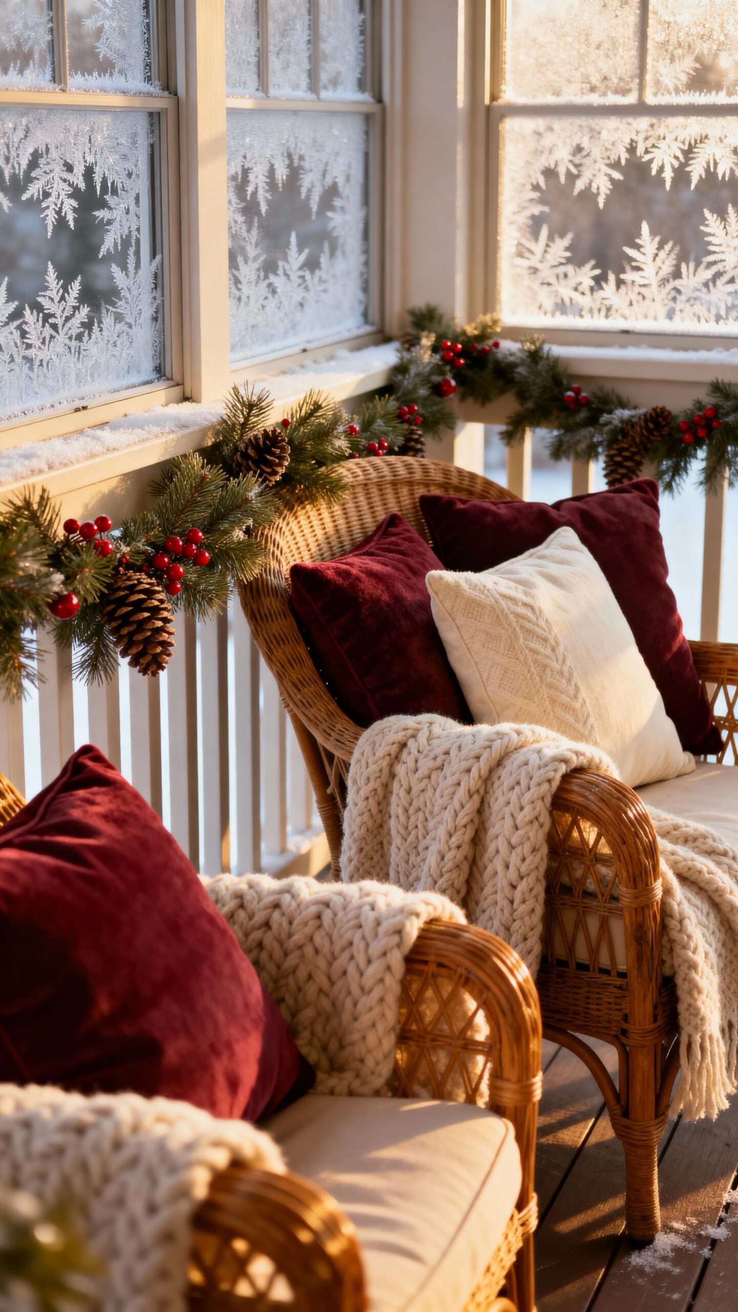 cozy outdoor winter textiles