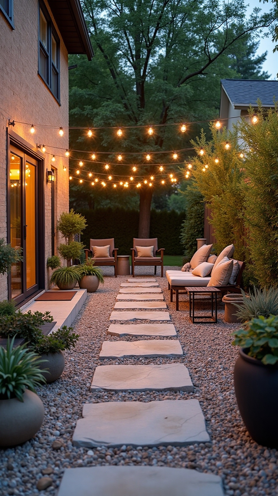 cozy pea gravel patio ideas