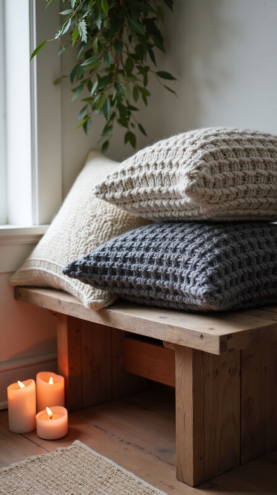 cozy repurposed sweater pillow covers