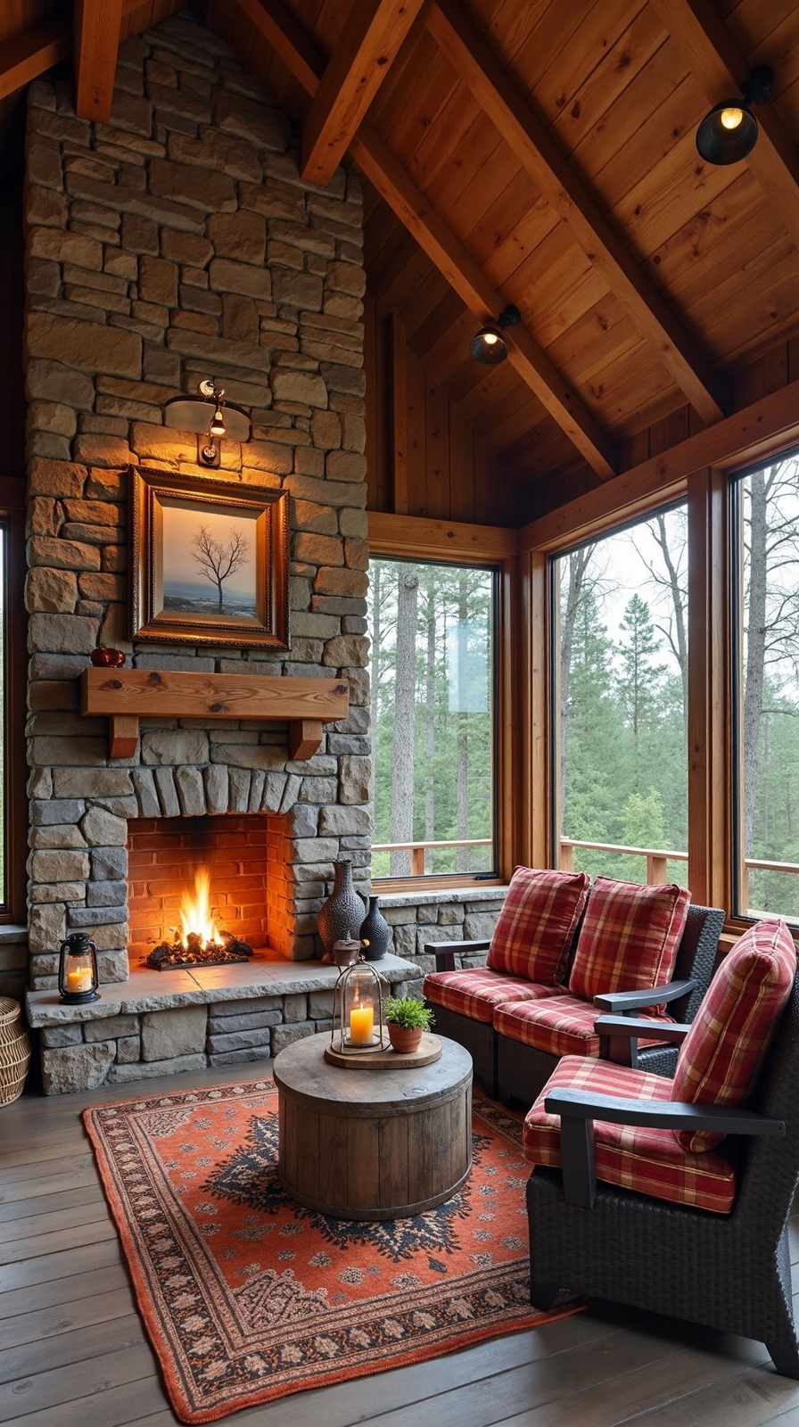 cozy rustic cabin style outdoor retreat