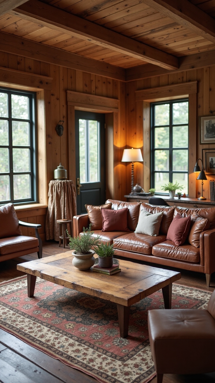 cozy rustic retreat with natural wood