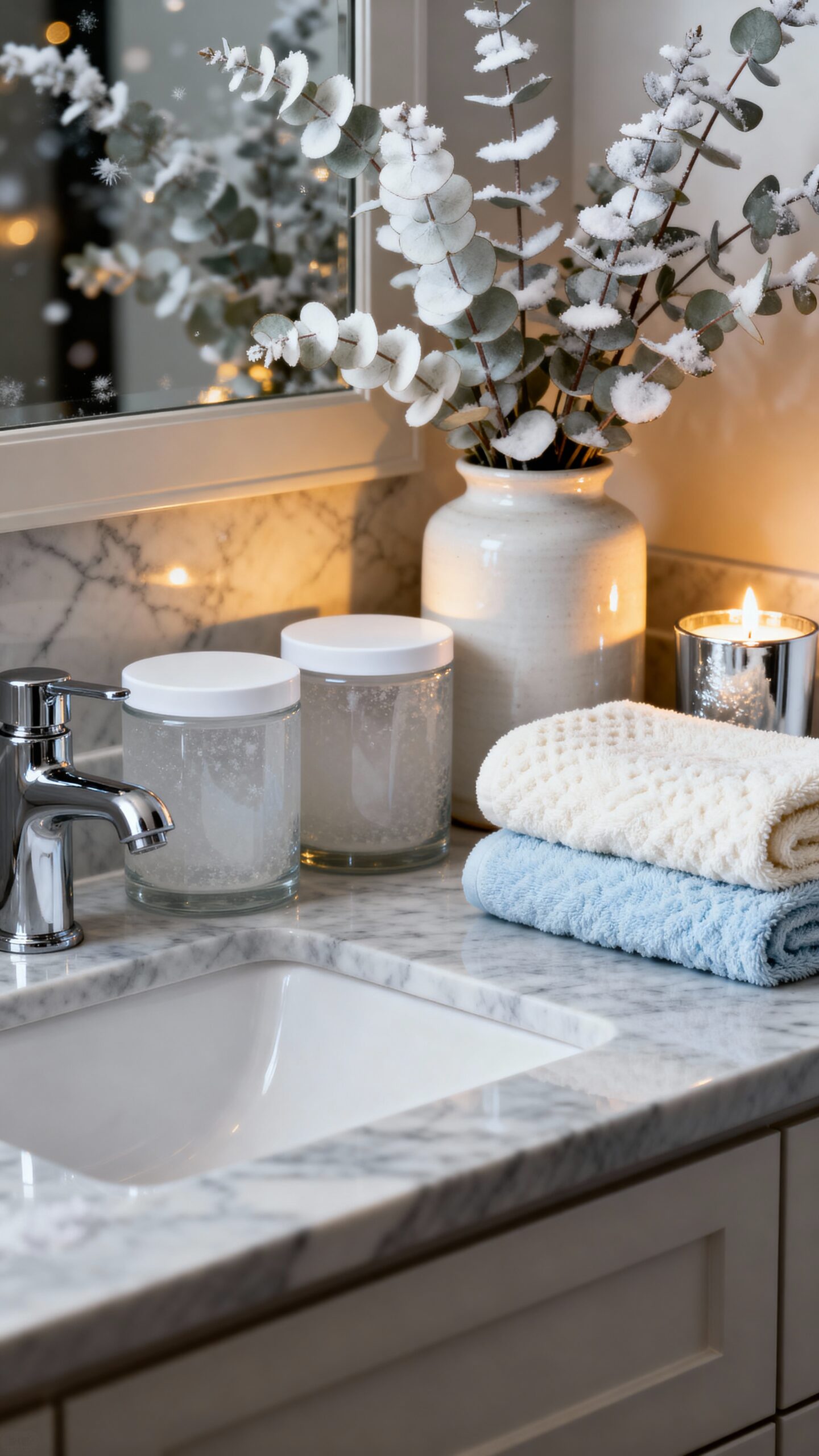 cozy seasonal vanity decor transformation