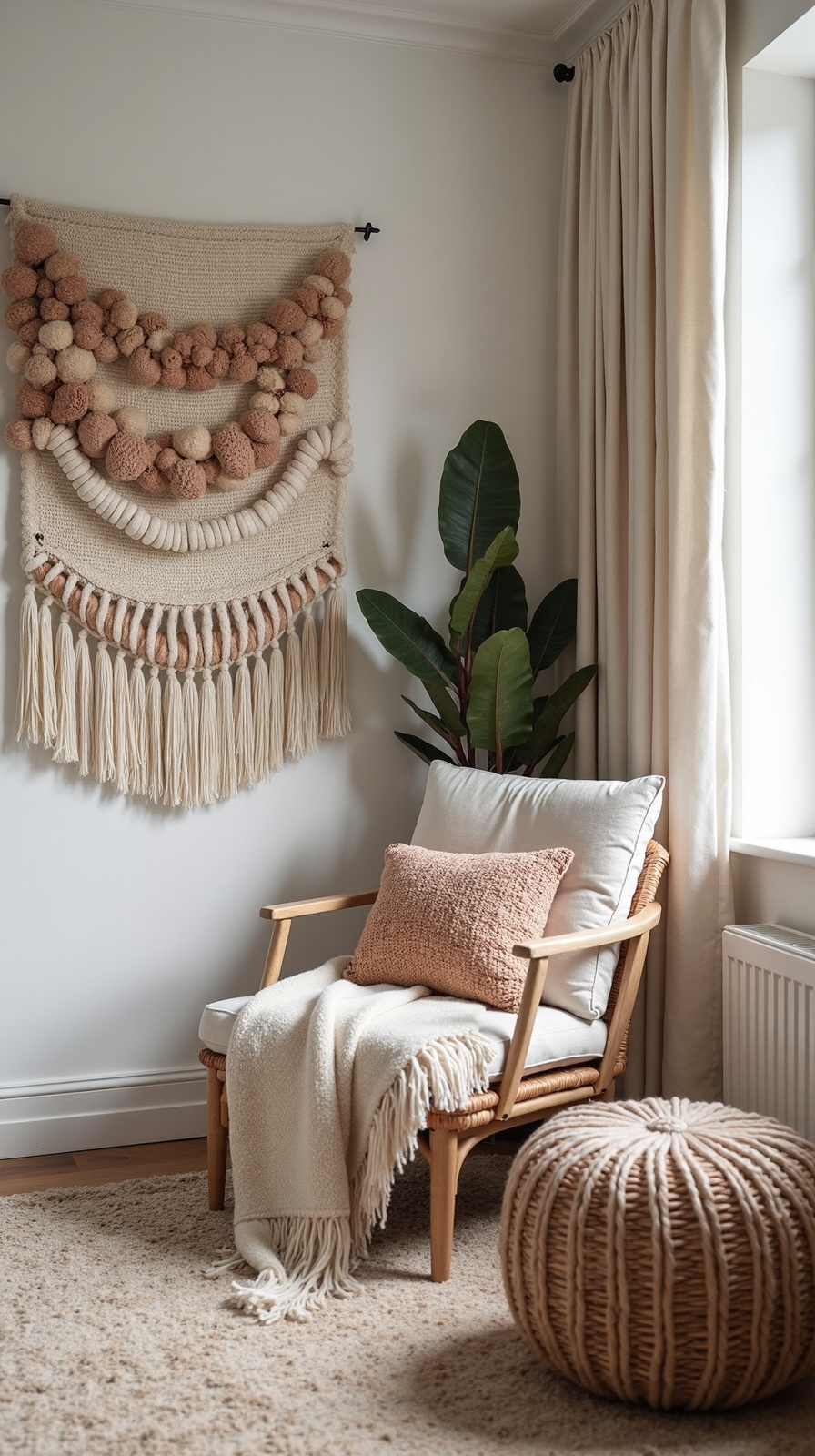 cozy textured winter wall decor