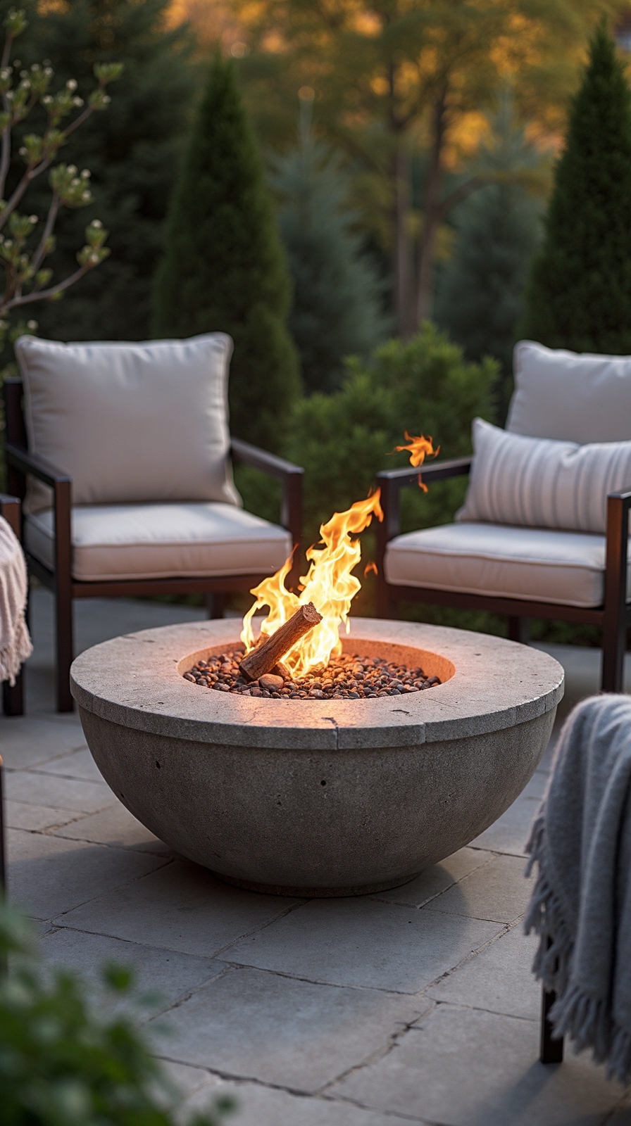 cozy warm inviting outdoor gathering space