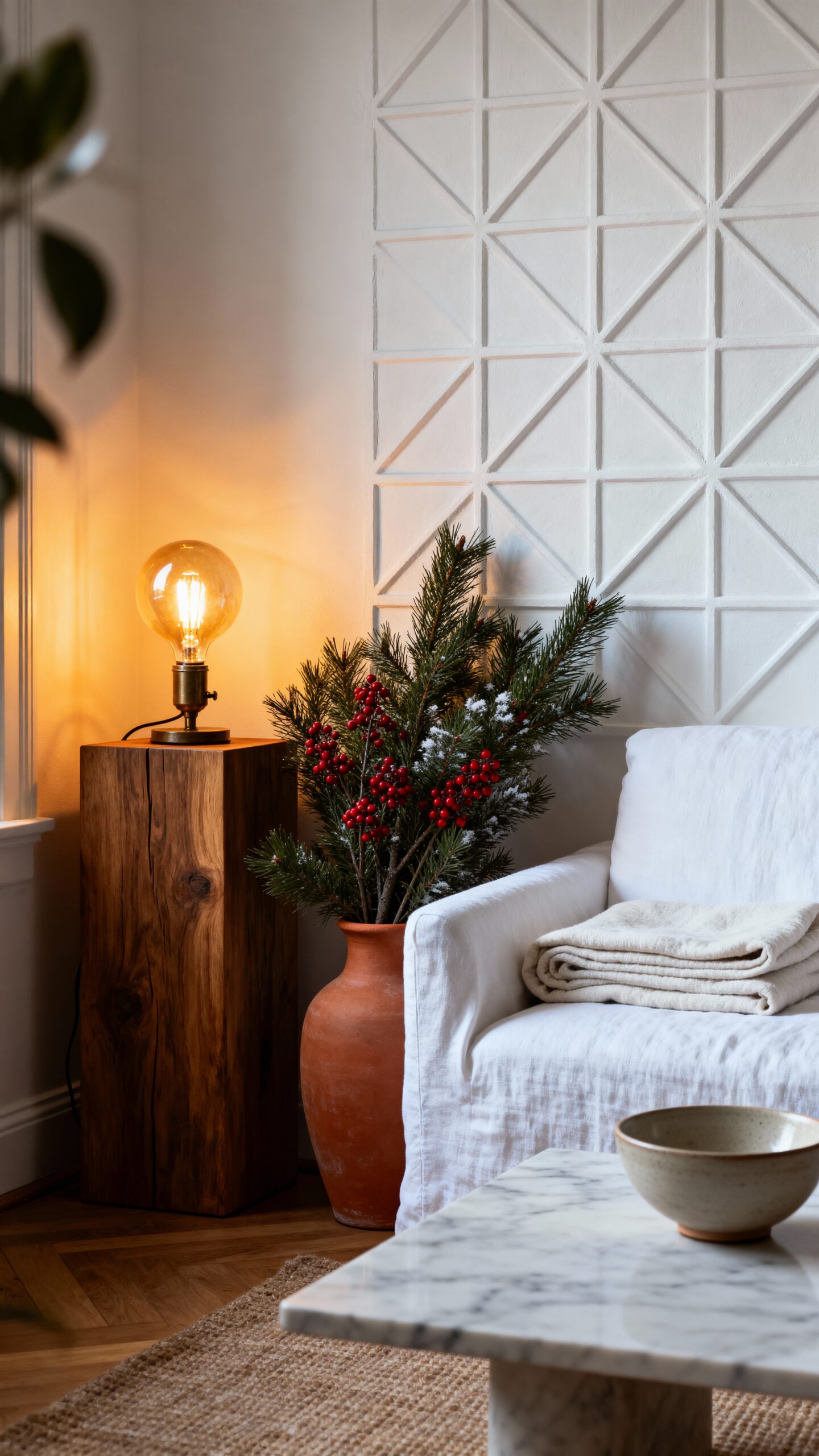 cozy warm lighting for winter ambiance