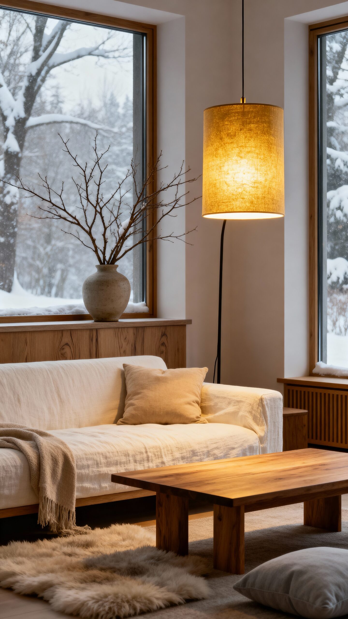 cozy warm minimal streamlined lighting