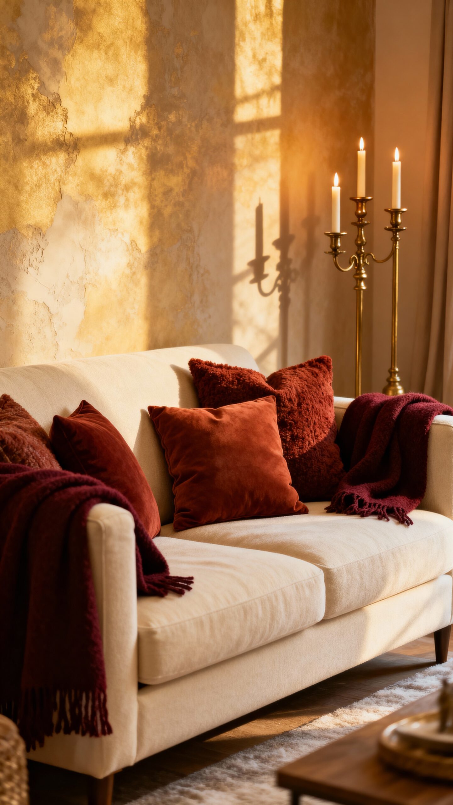 cozy warm rich textured