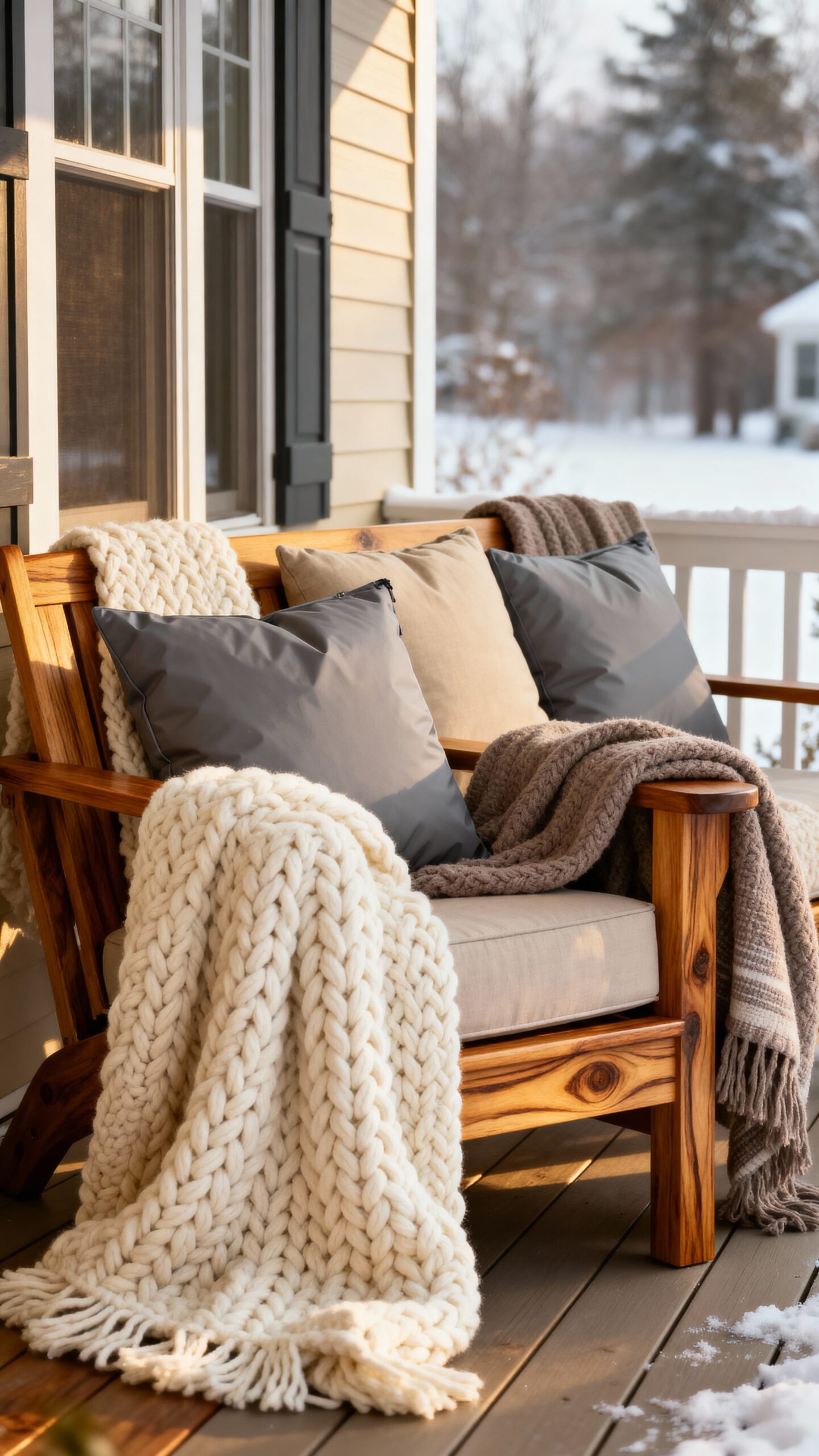 cozy weather resistant layered inviting