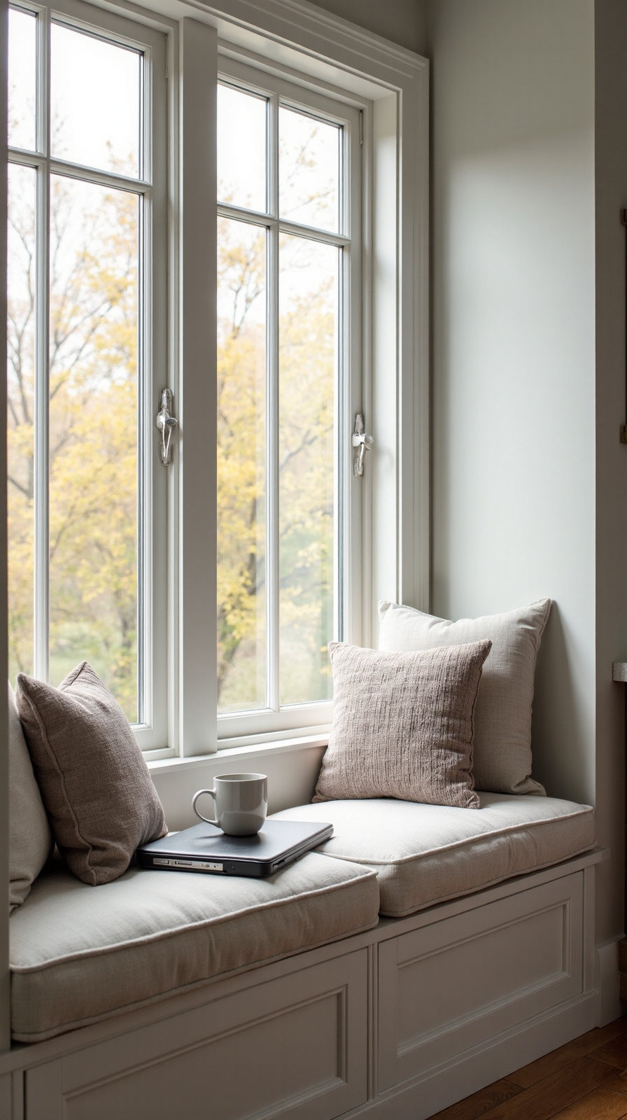 cozy window seat reading retreat