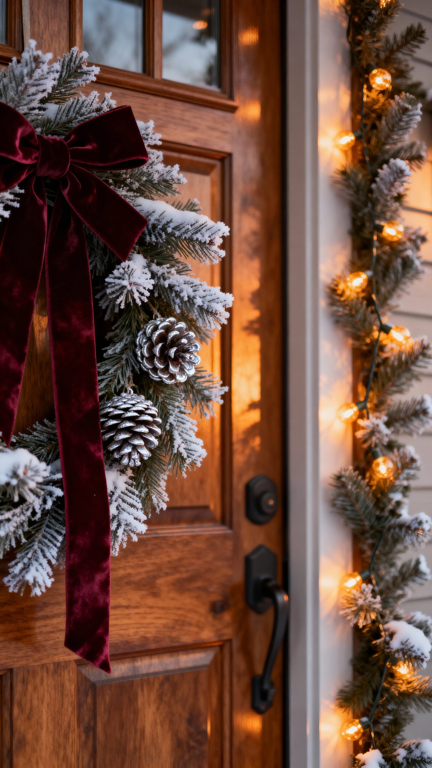 cozy winter entrance welcomes visitors