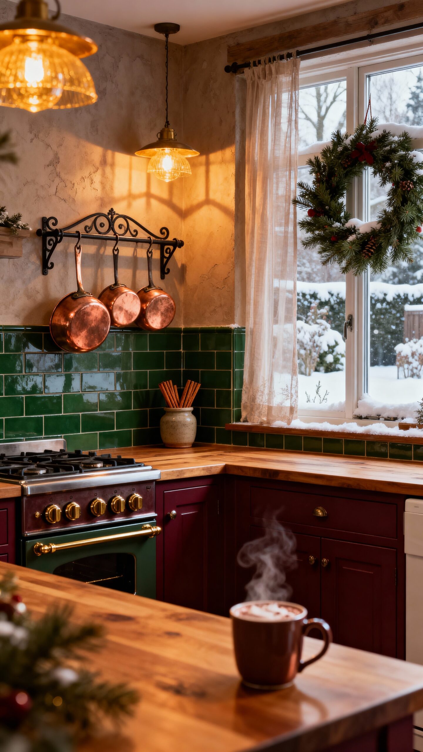 cozy winter kitchen color palette
