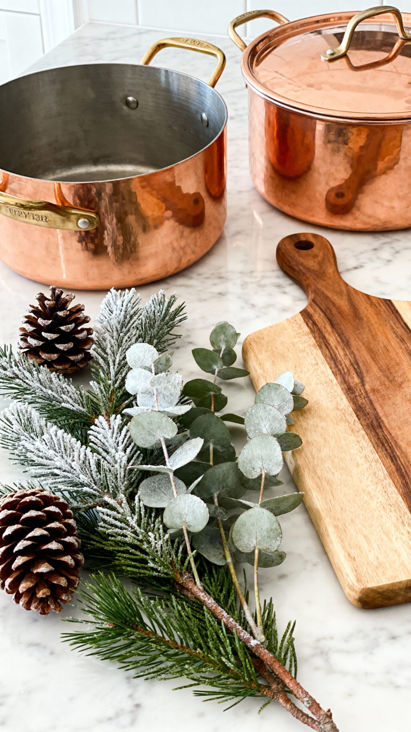 cozy winter kitchen natural decor
