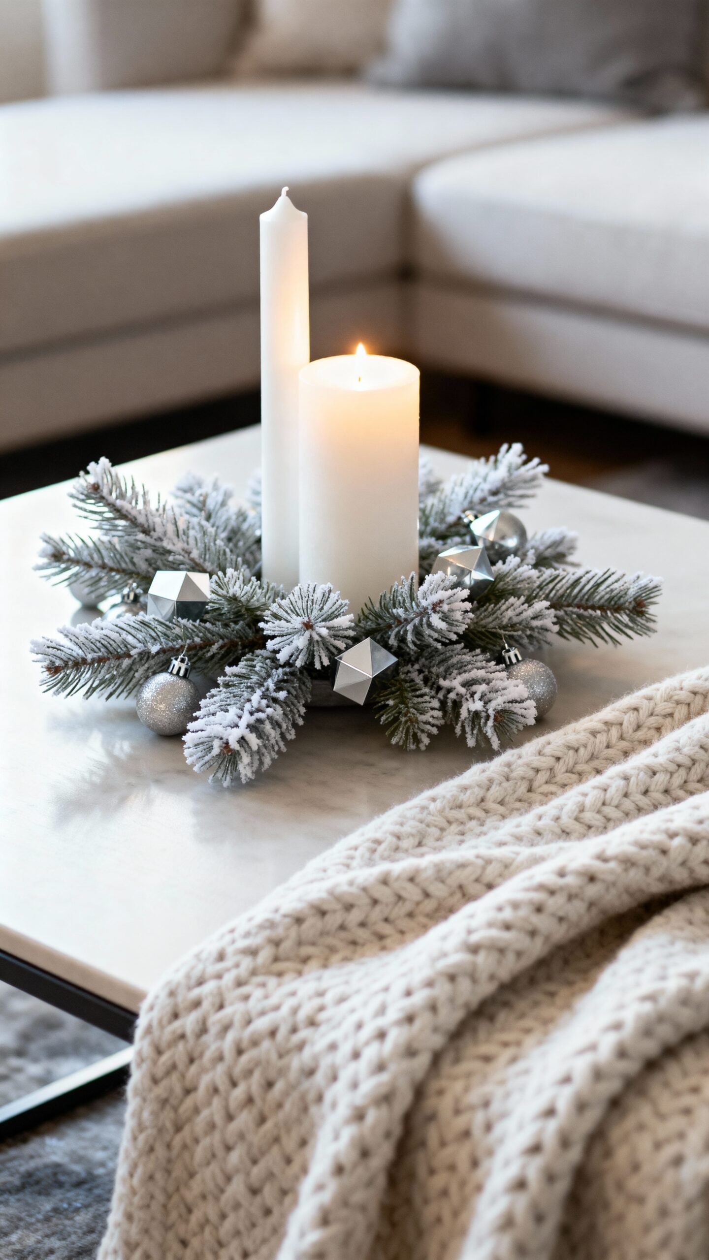 cozy winter natural centerpiece elegance