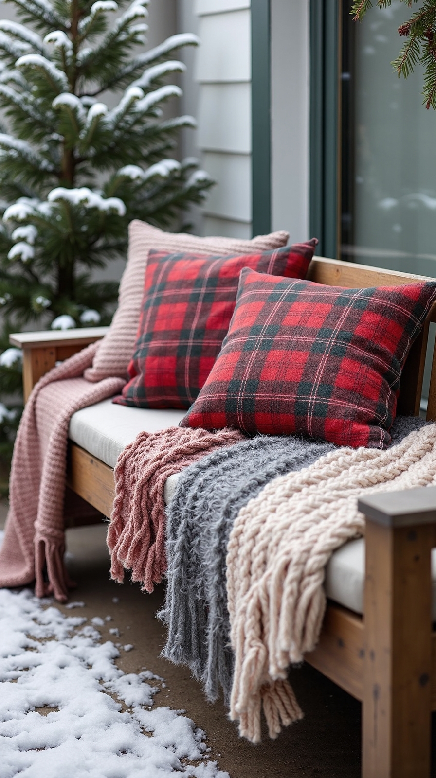 cozy winter outdoor layered comfort