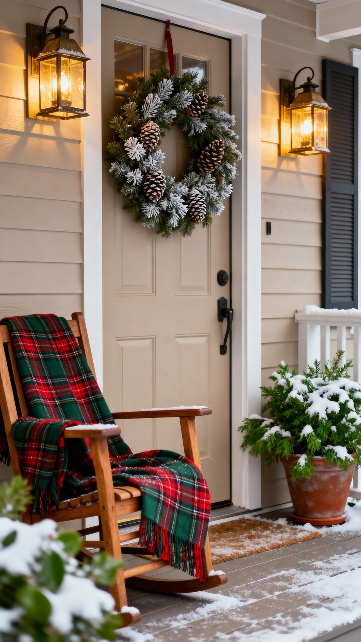 cozy winter porch decorations