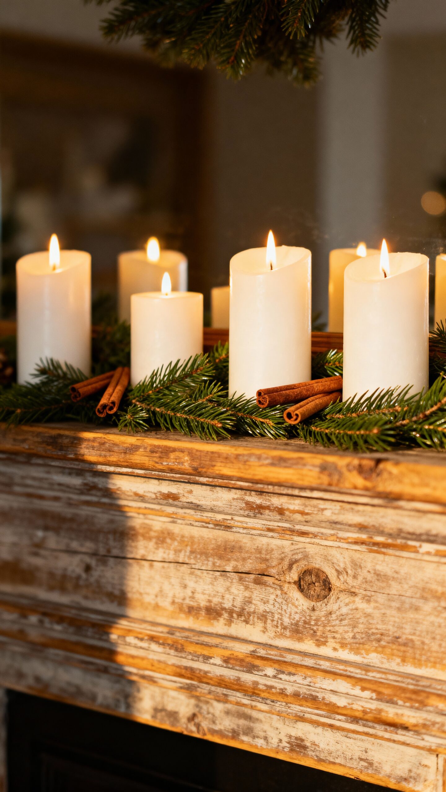 cozy winter retreat with scented candles