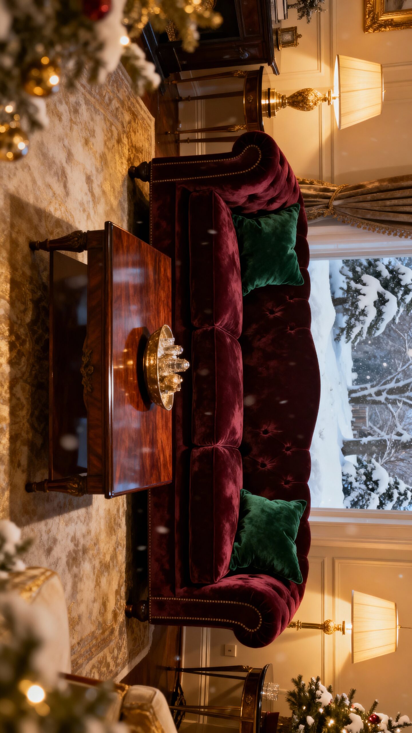 cozy winter sanctuary with rich tones