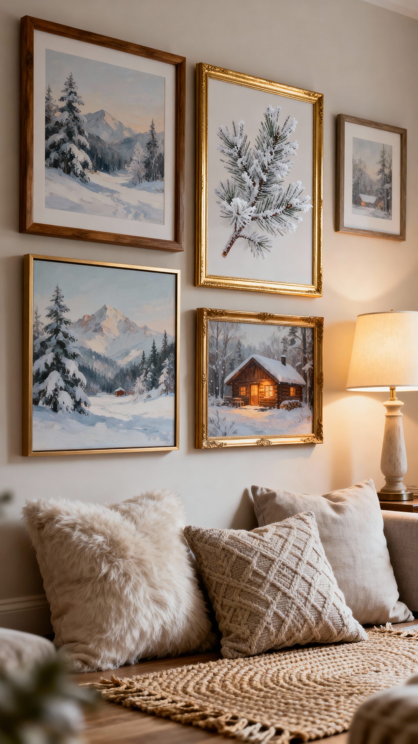 cozy winter themed wall art decor
