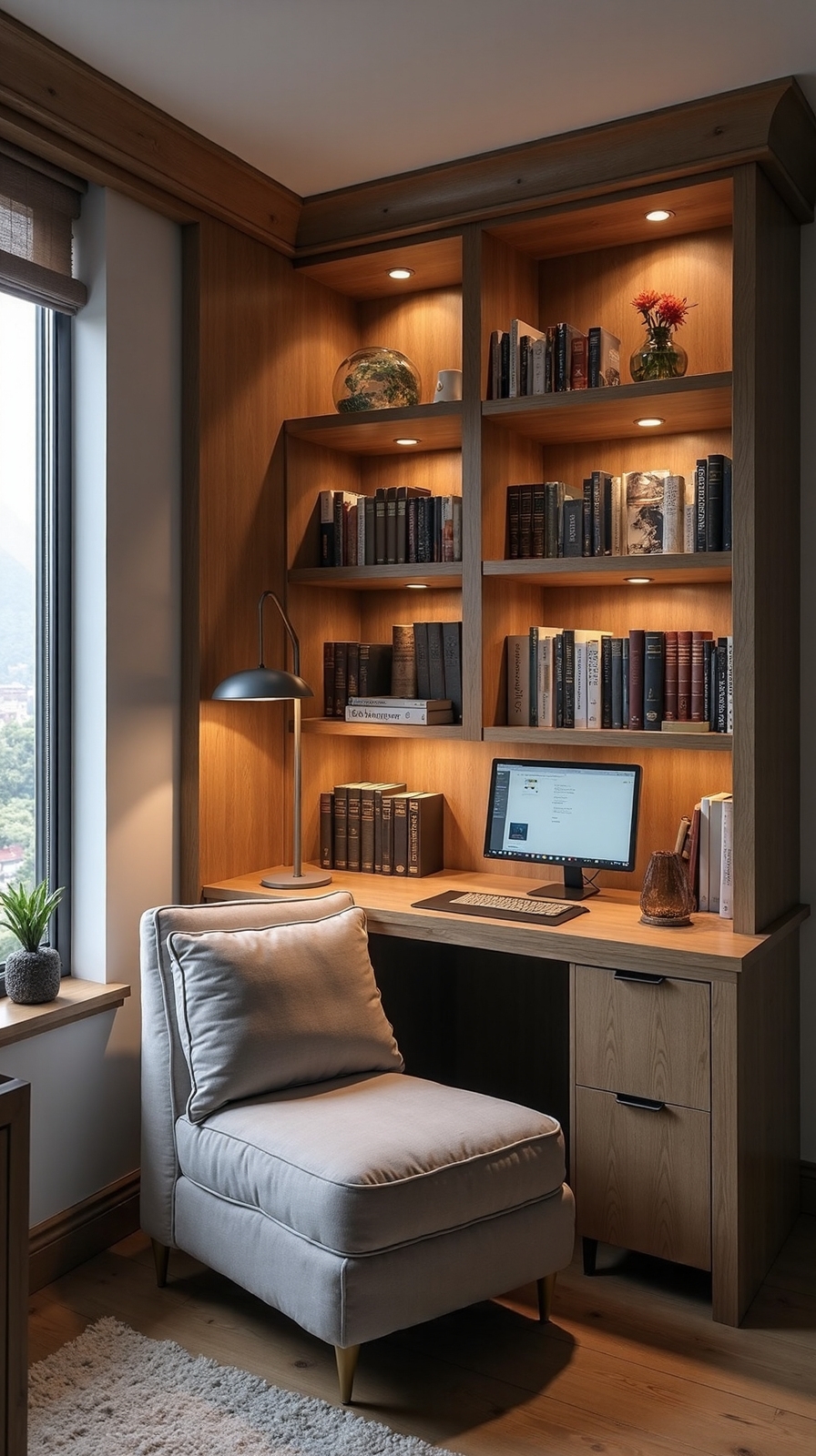 cozy workspace blends comfort productivity