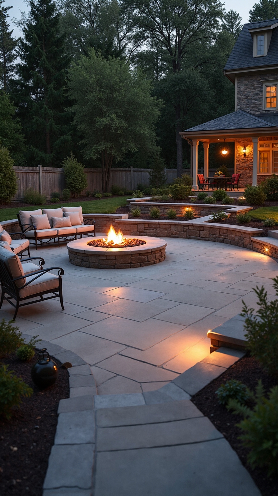 cozy year round outdoor entertaining space