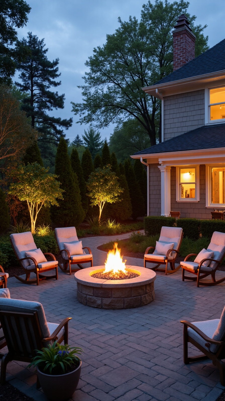 cozy year round outdoor gathering space