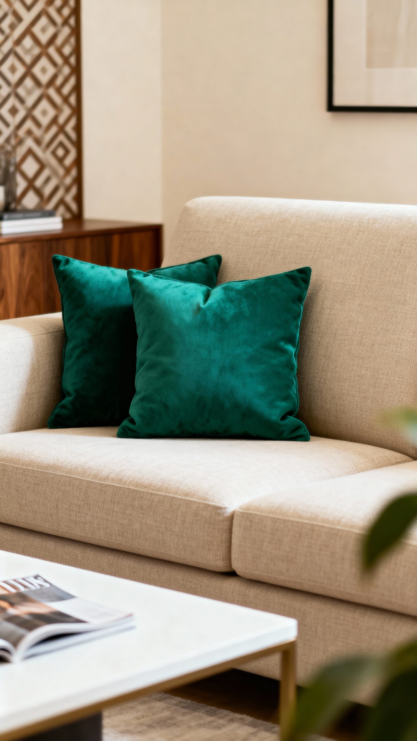 curated calming color palette with pops