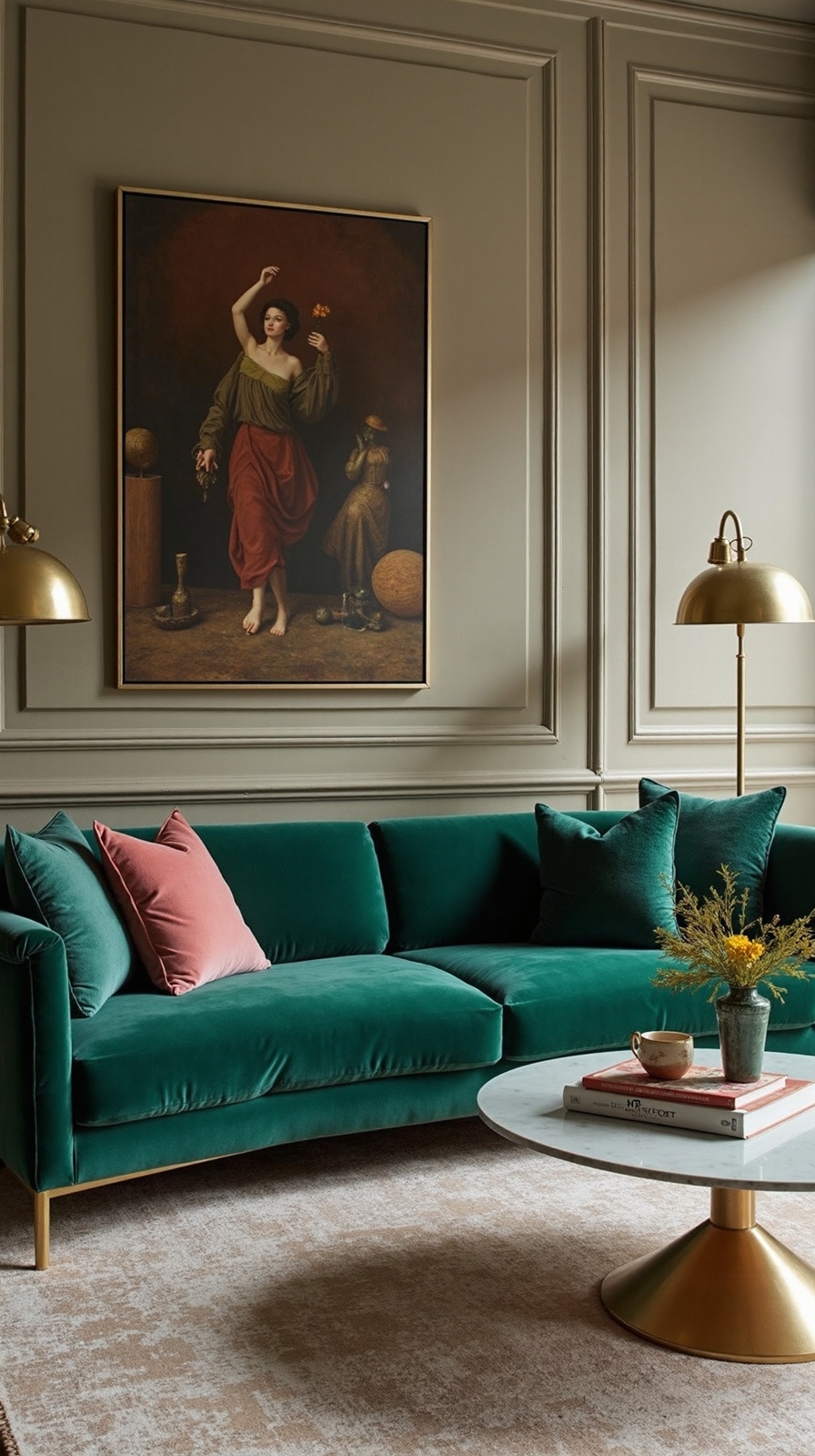 curated eclectic vintage modern living space