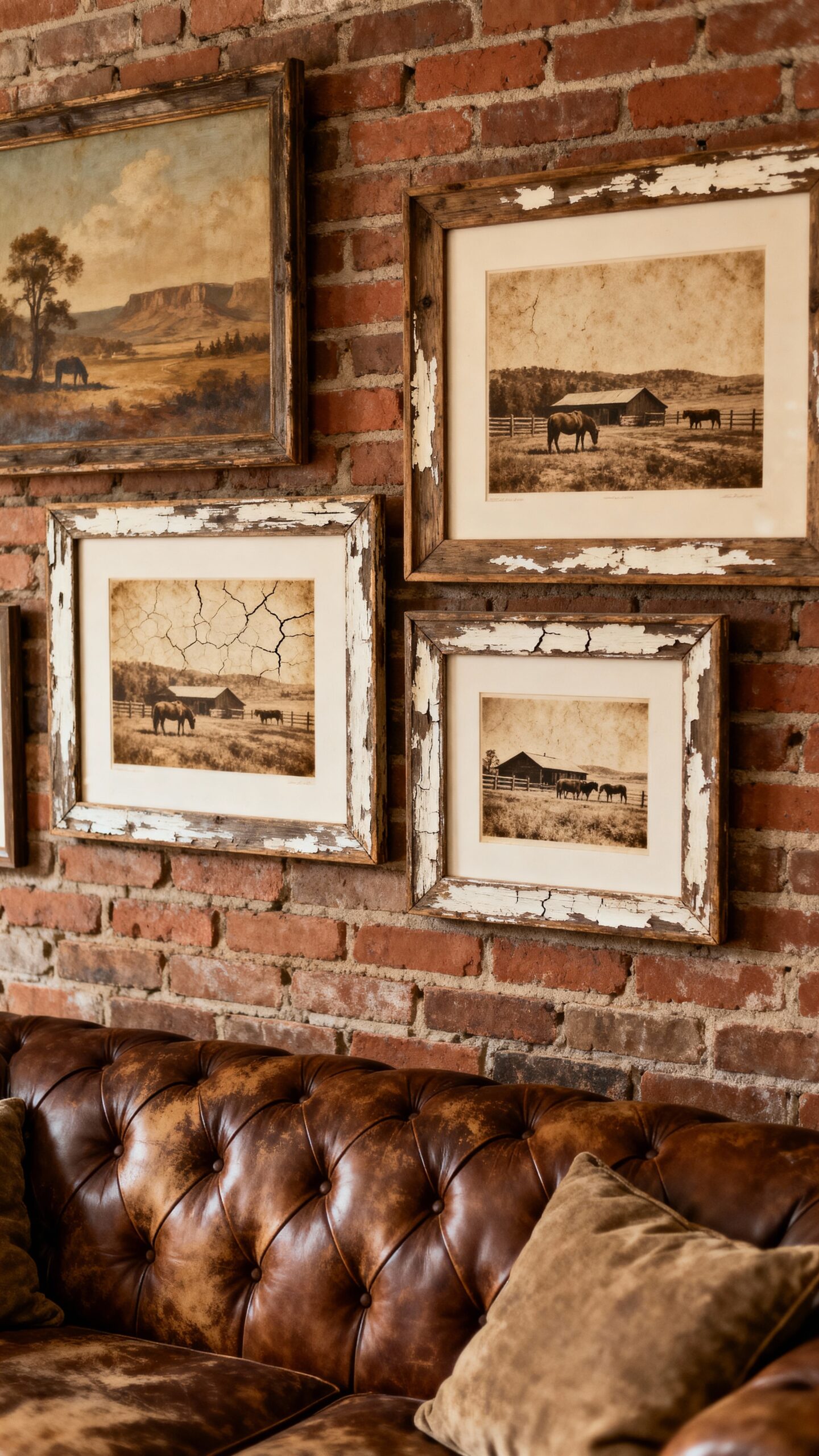 curated frontier art decor vignette