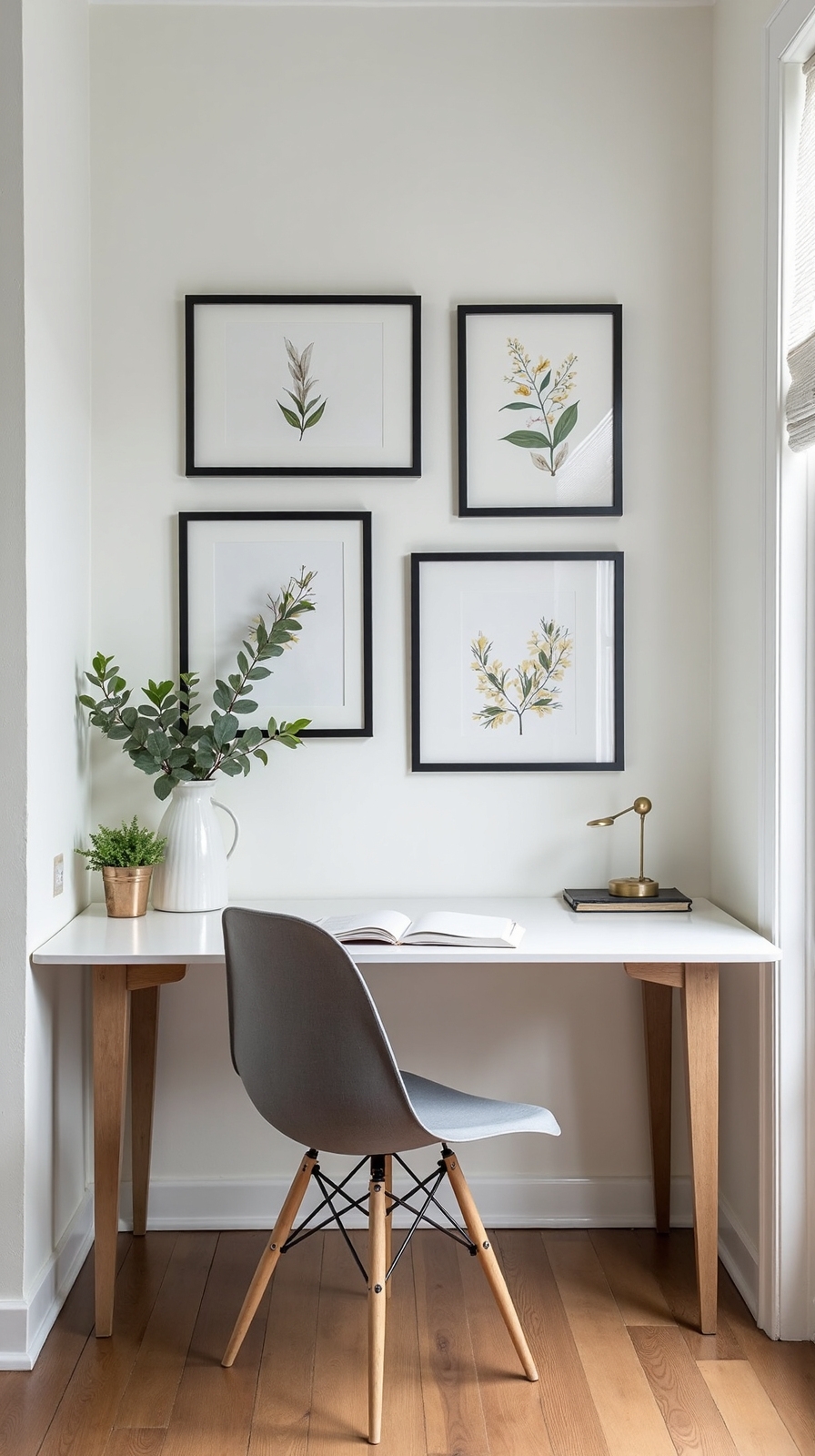 curated gallery wall workspace decoration