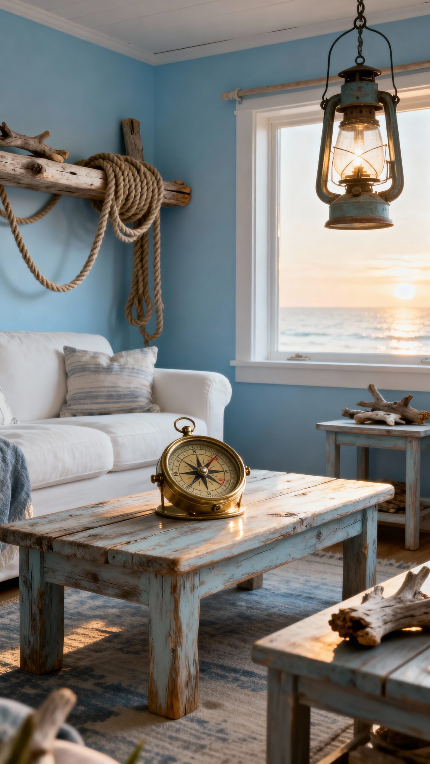 curated seaside retreat with vintage accents