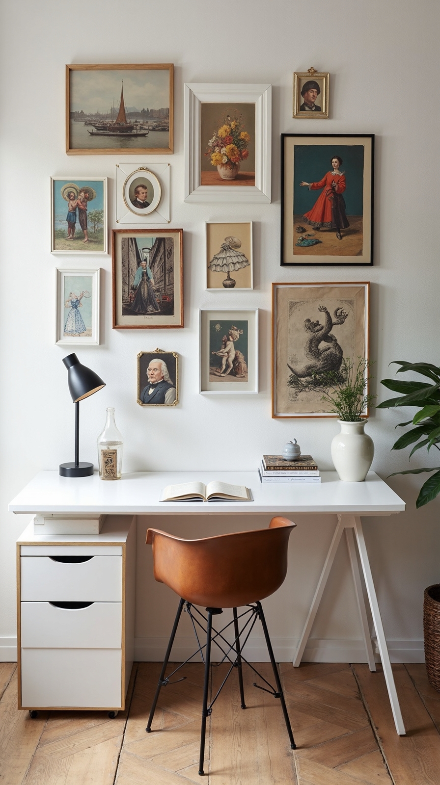 curated workspace art gallery display