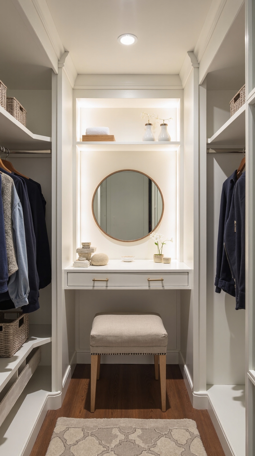 custom built in beauty station