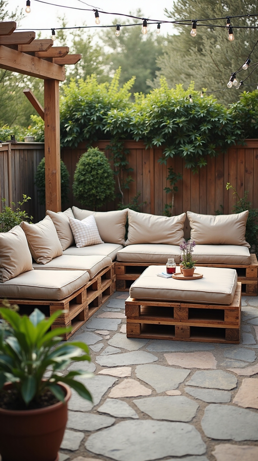 custom pallet sectional sofa transformation