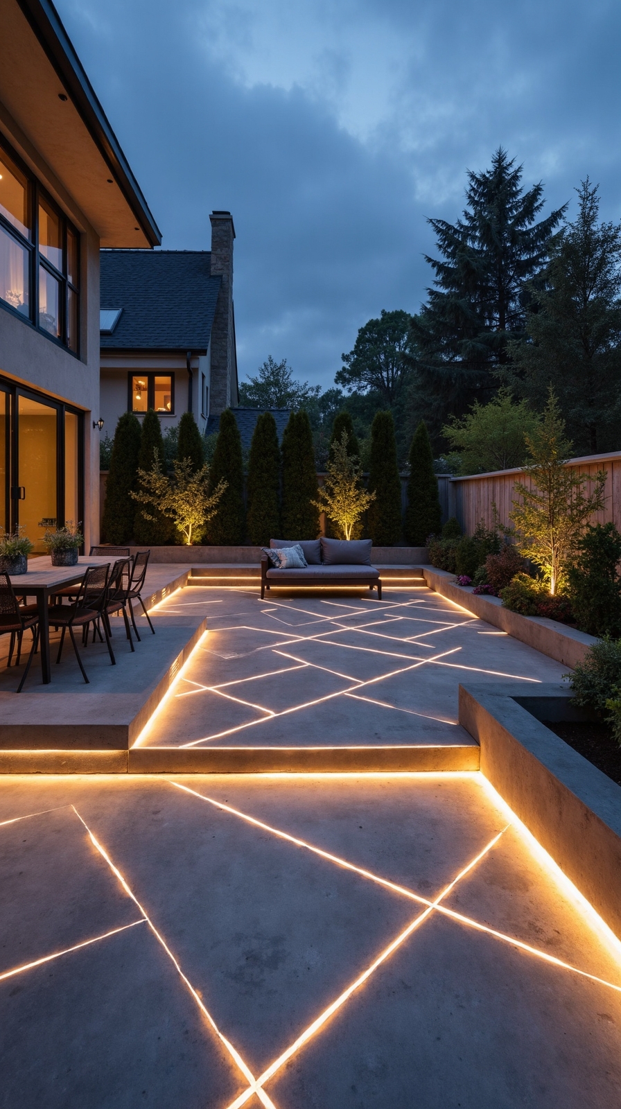 customizable concrete lighting ambience design