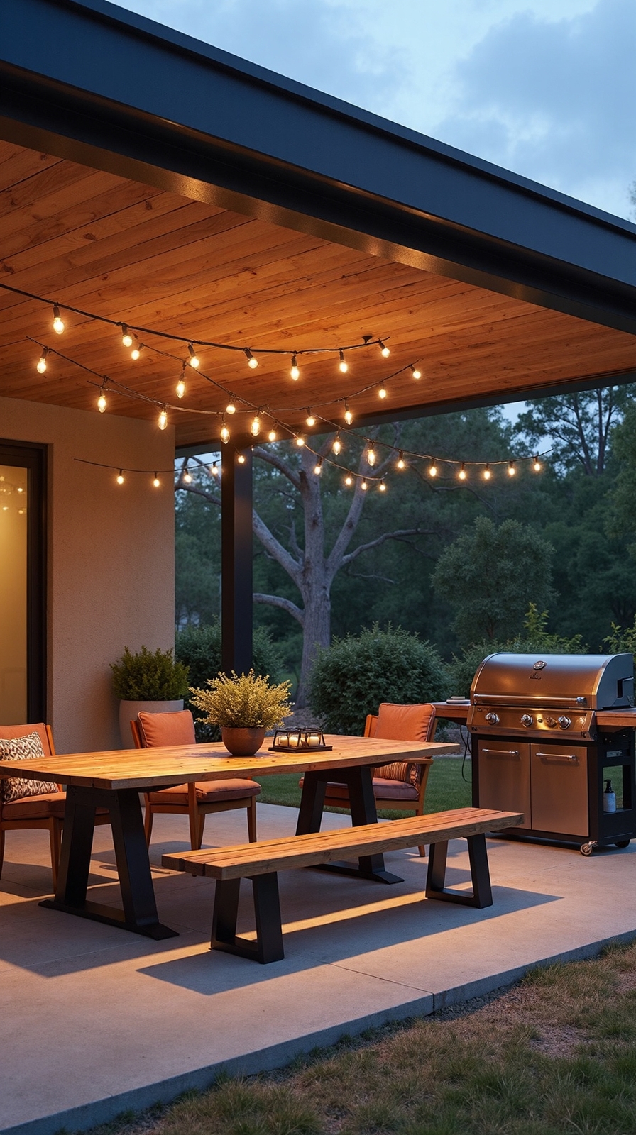 customizable outdoor dining entertainment zone