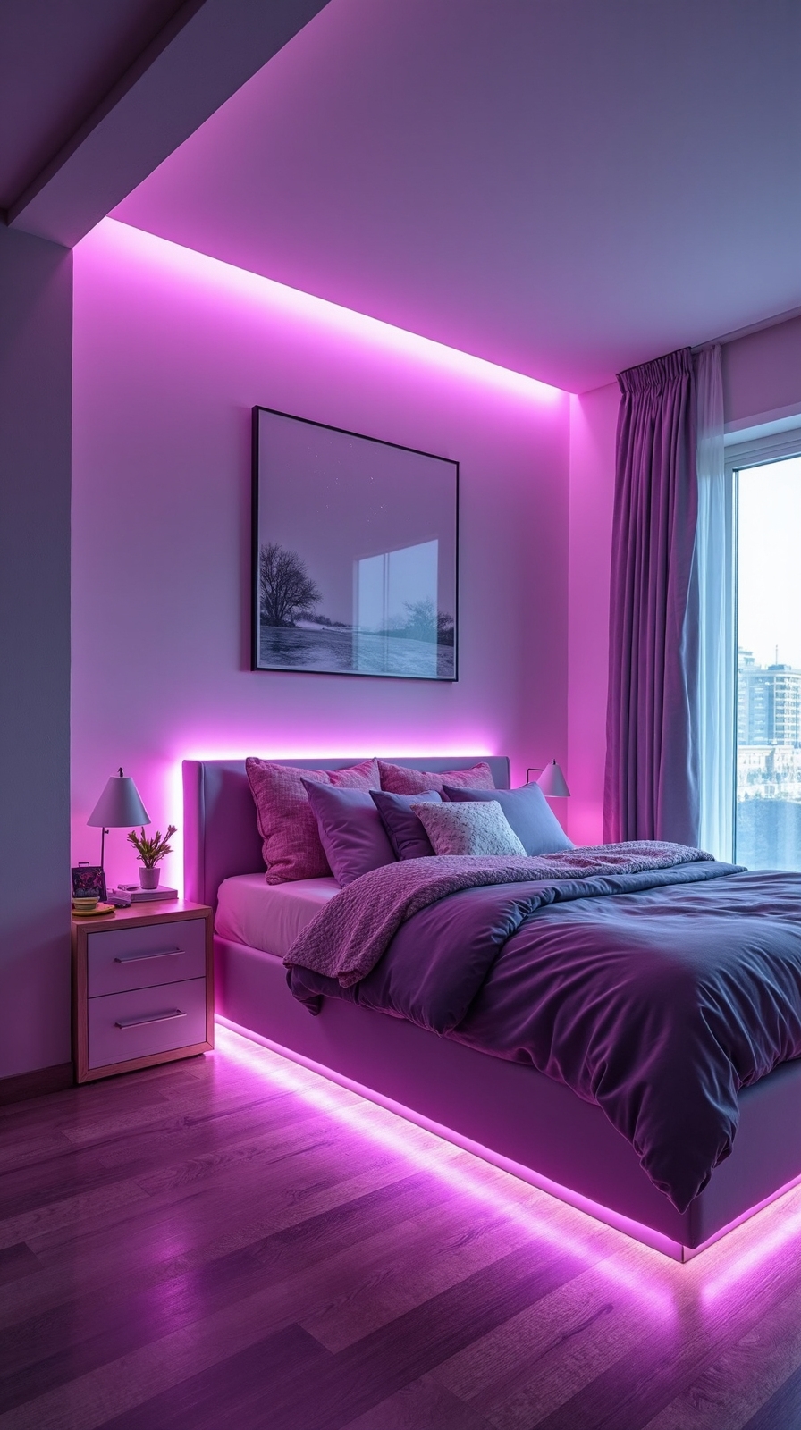 customizable purple led accent lighting