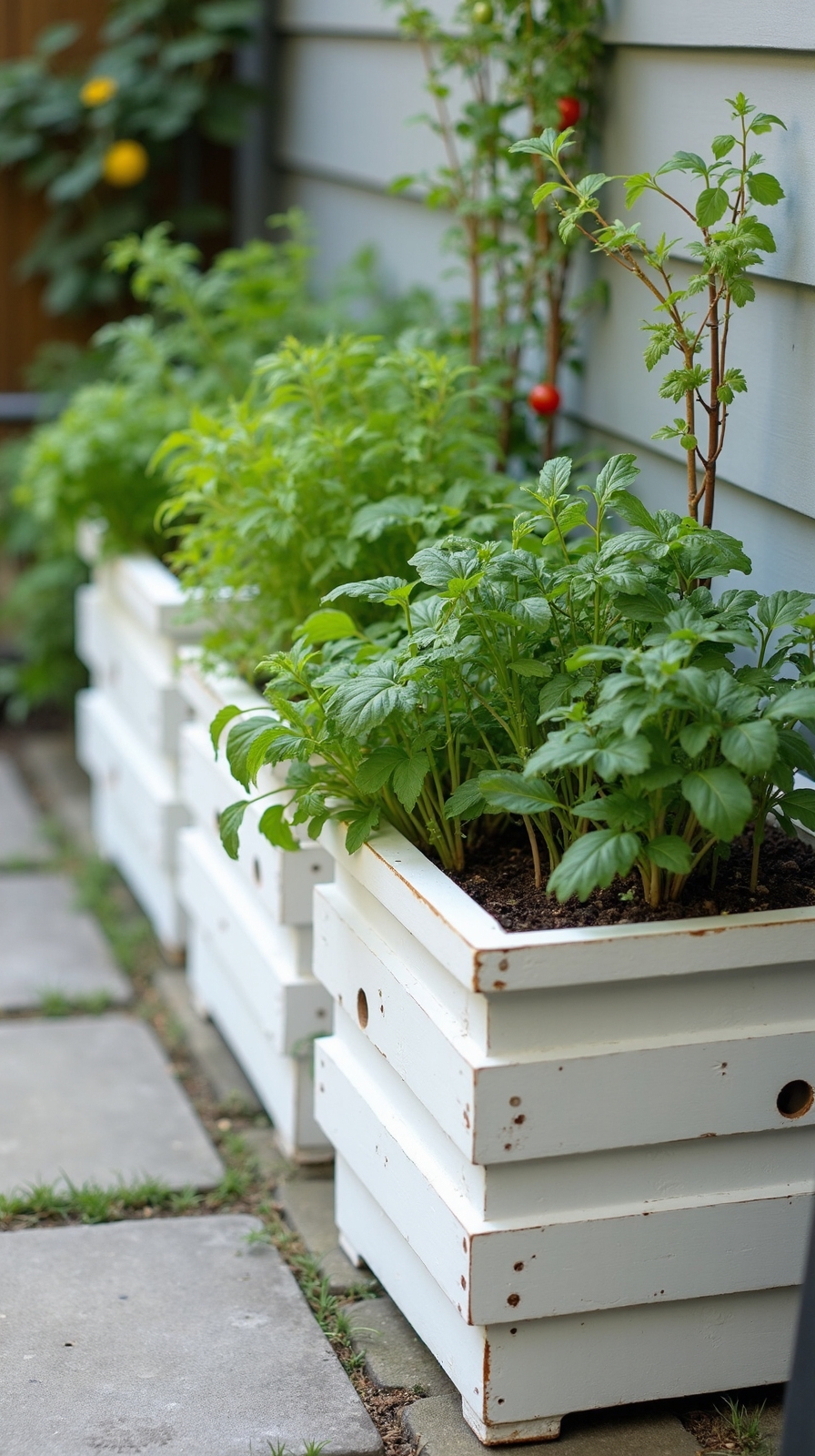 customizable self watering vertically stacked planter boxes