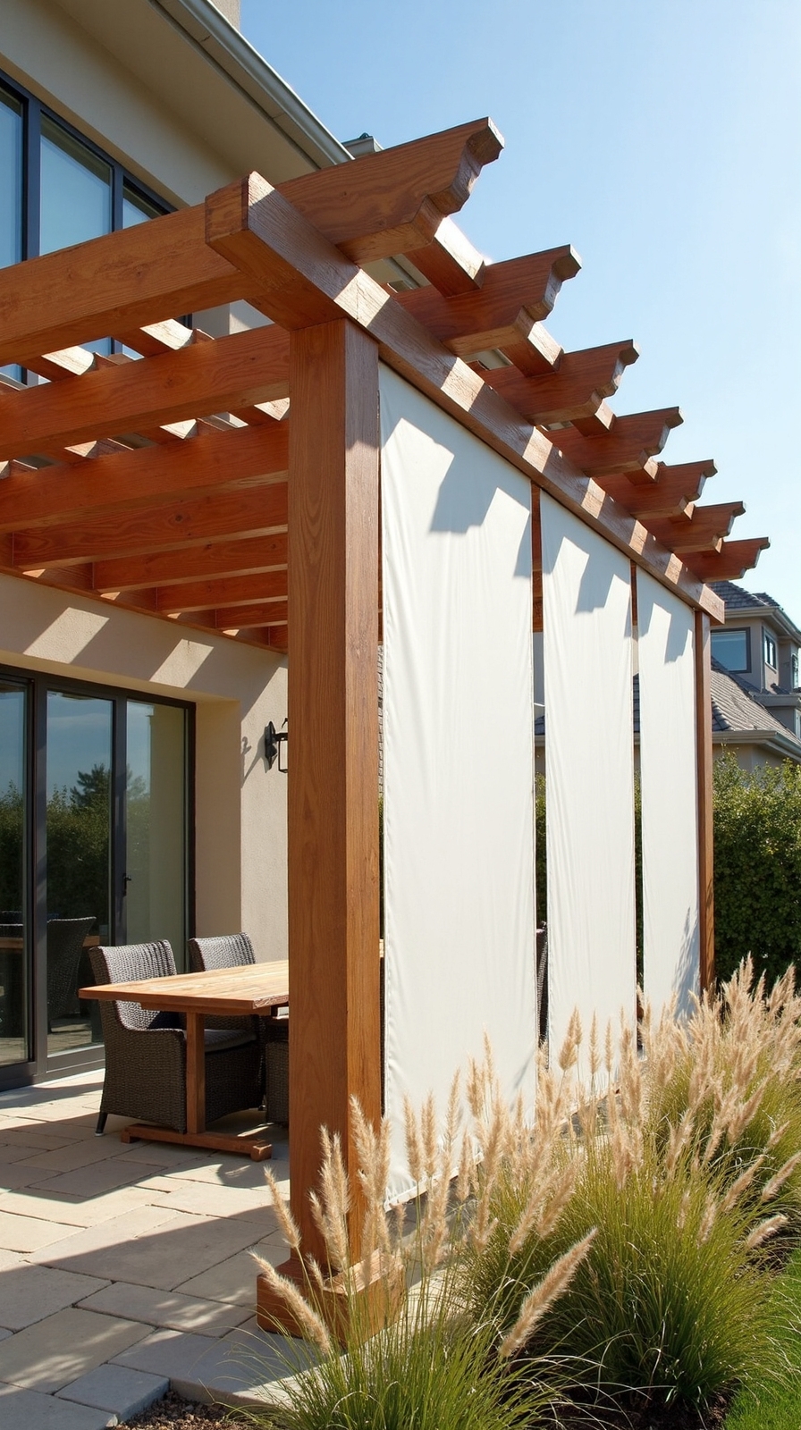 customizable wind blocking pergola side panels
