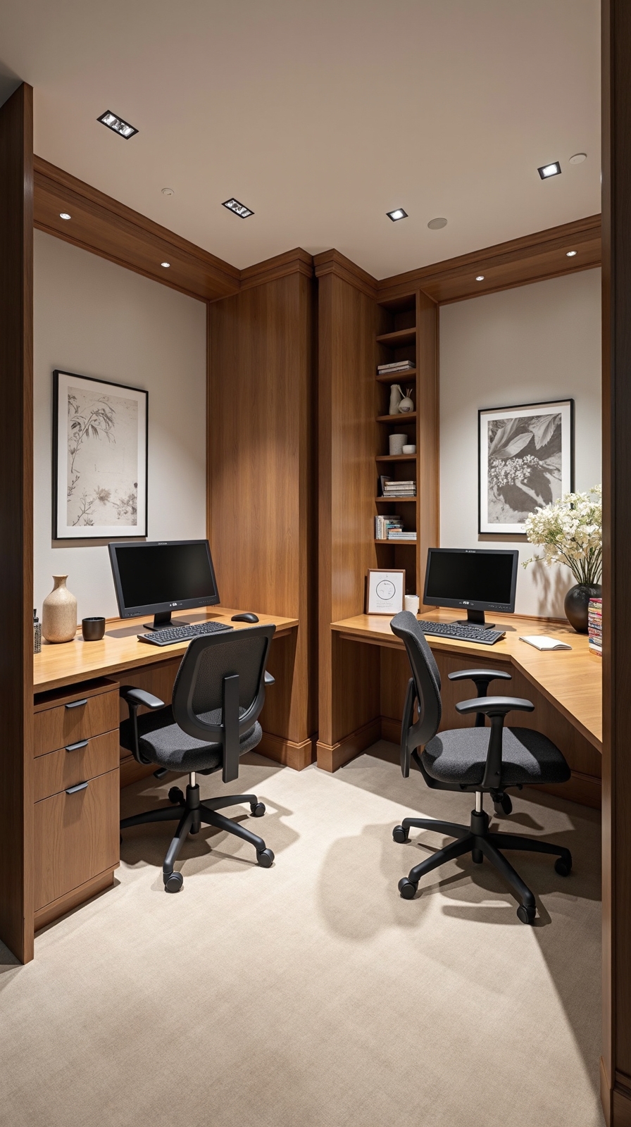 customizable workspace with separating screens