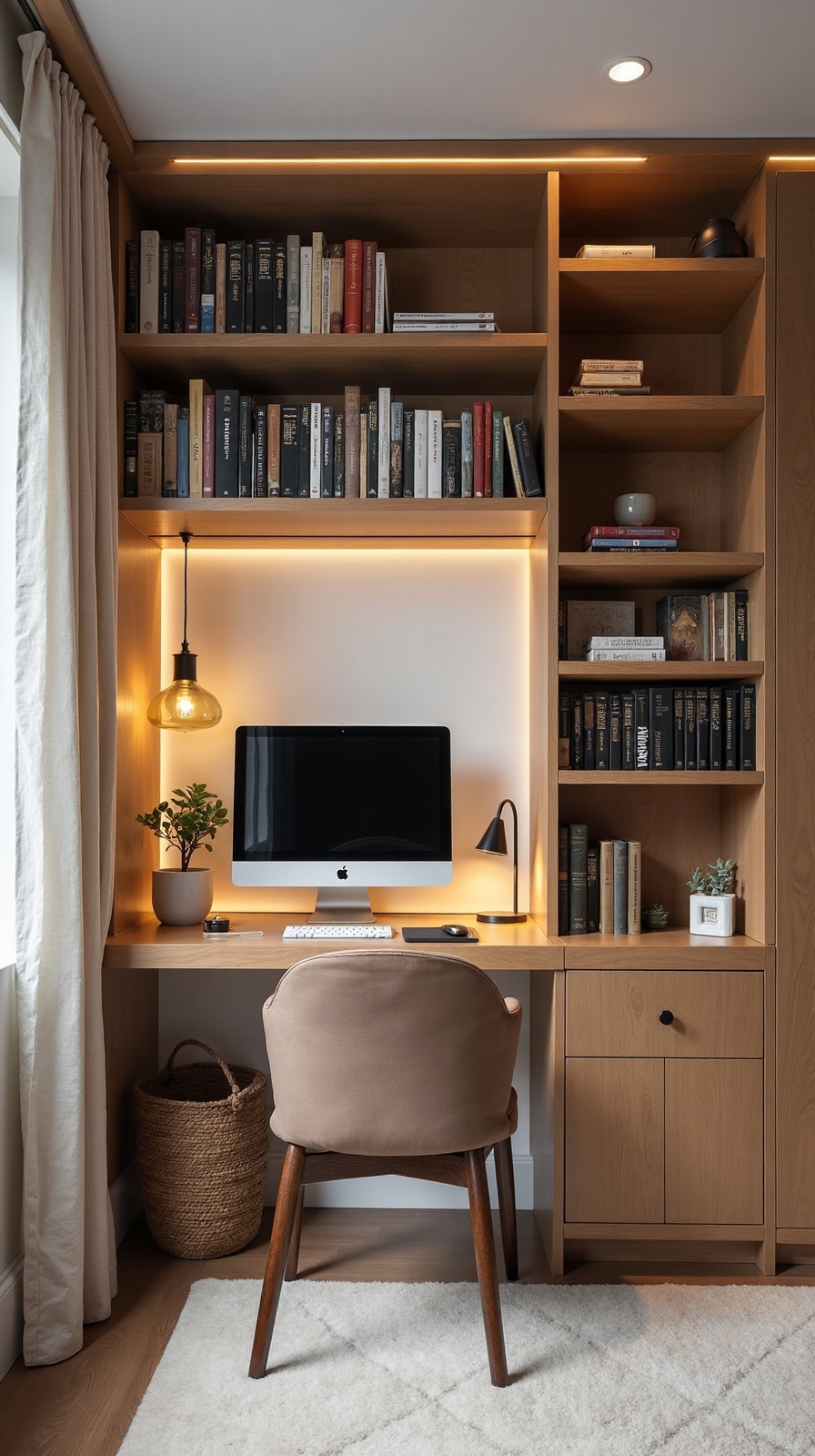 customized compact closet workstations with storage