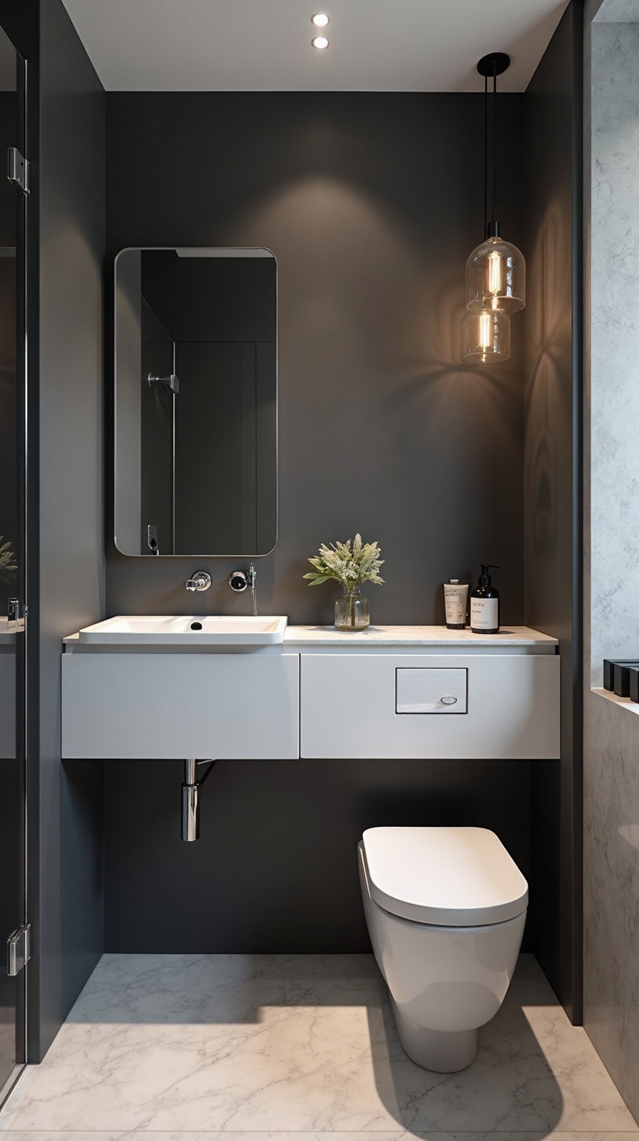 dark dramatic floating minimalist