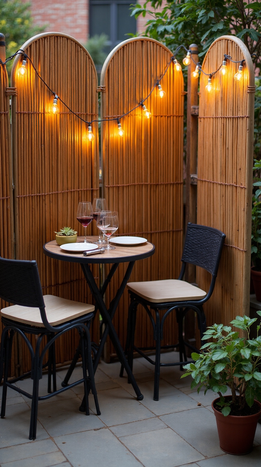 decorative outdoor privacy screens enhance patio