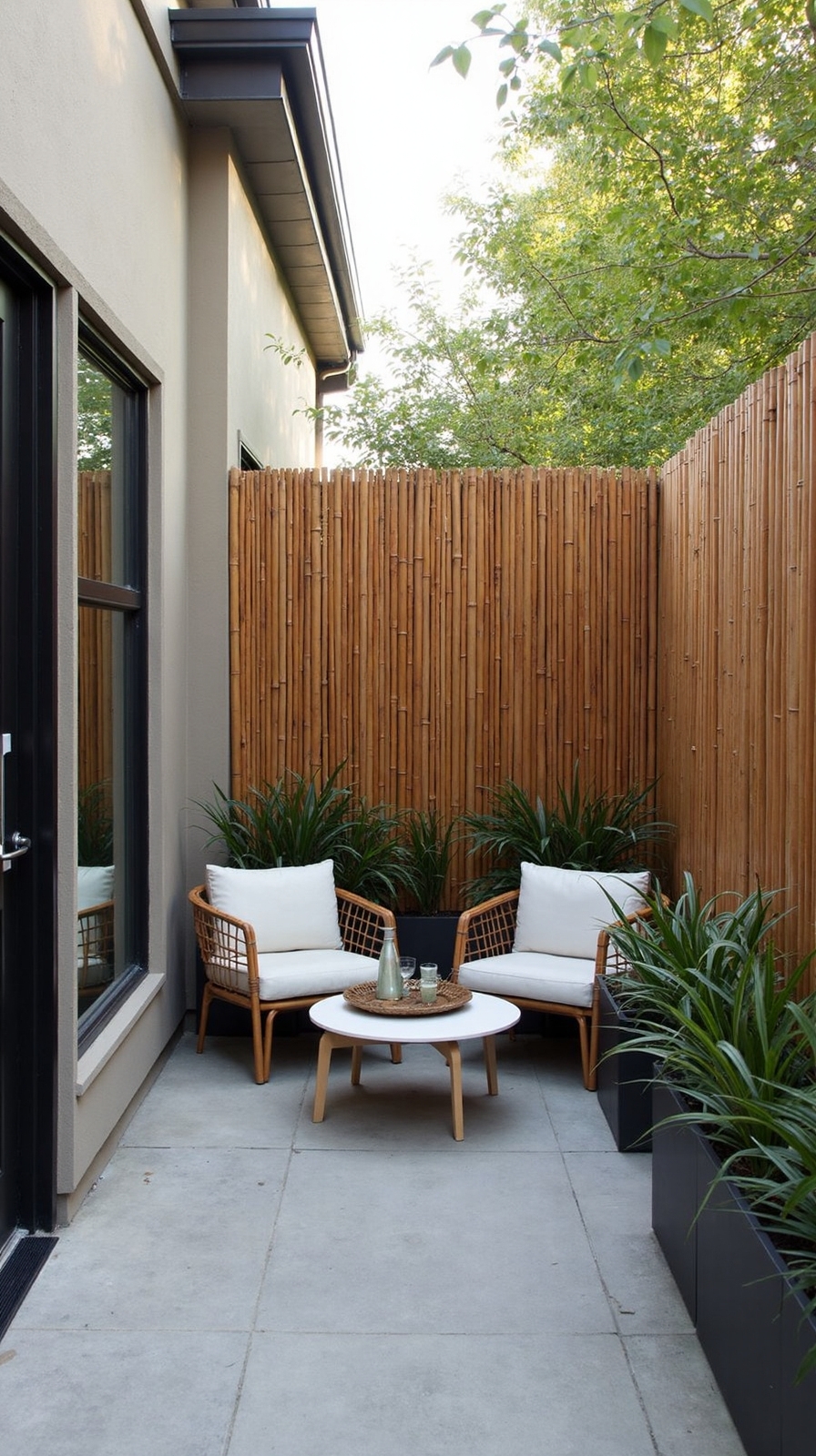 decorative screens add visual privacy