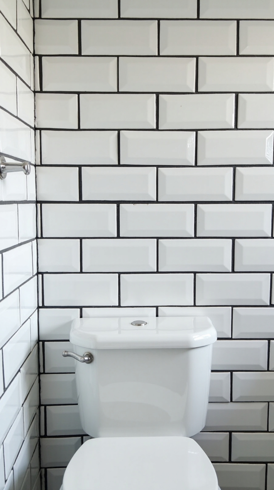 defined tile boundaries with dark grout